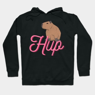 Cute Cartoon Capybara that says "Hup" Hoodie